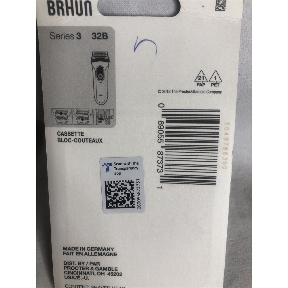 Braun 32B Series 3 Replacement Shaver Razor Head Foil and Cutter Cassette Sealed - Picture 3 of 4